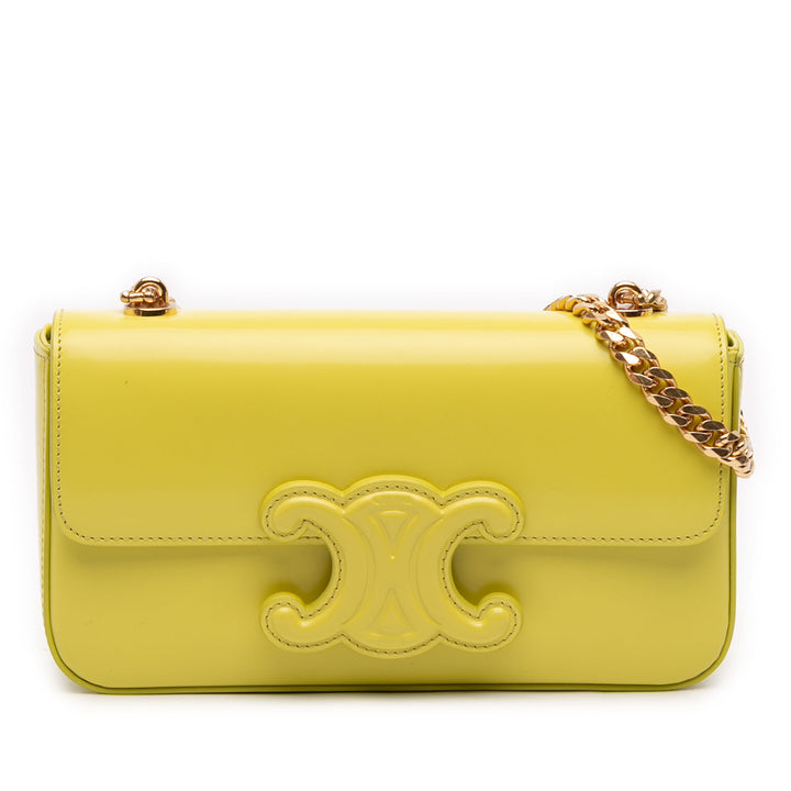 Celine brillant Cuir de veau Claude Chain Sac bandoulière