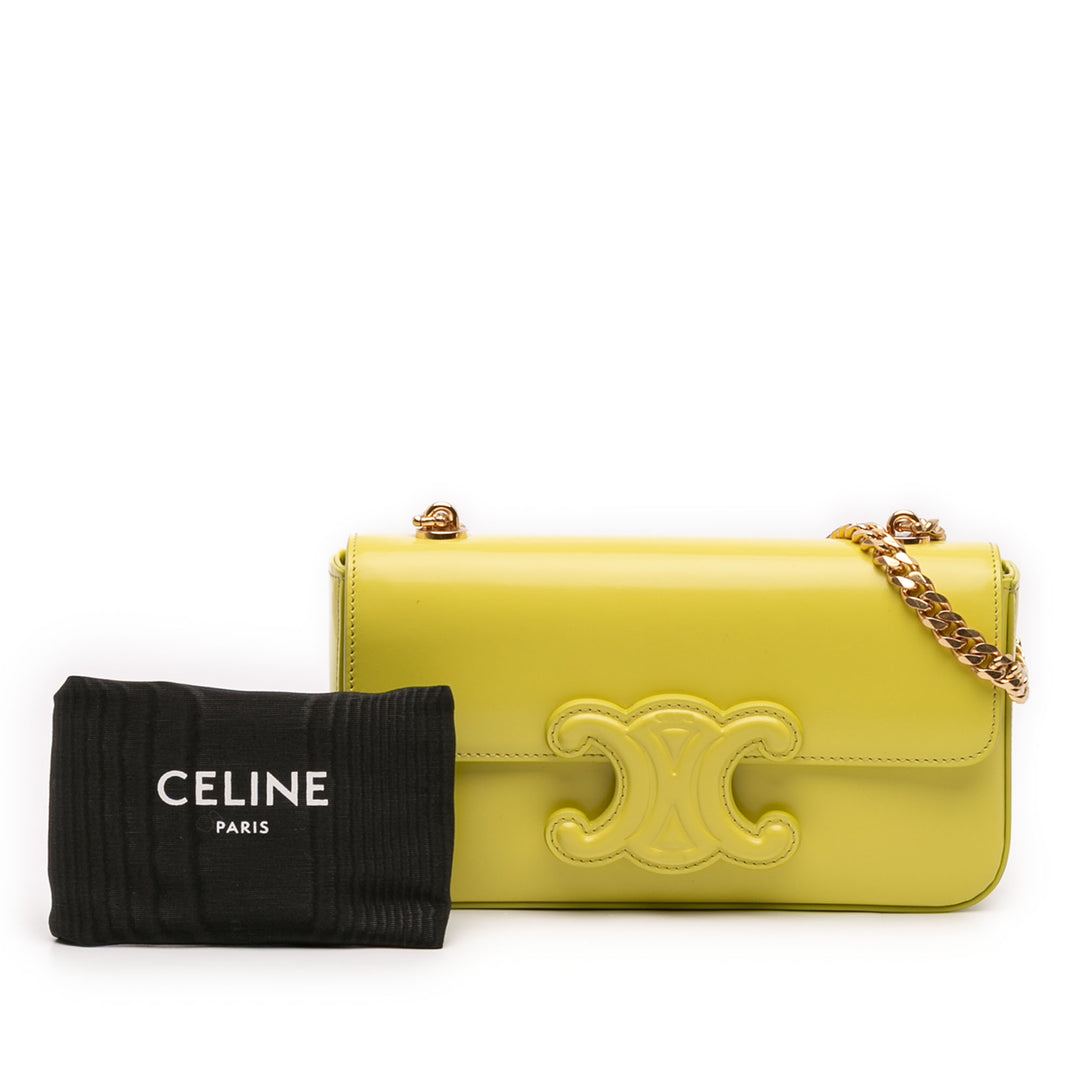 Celine brillant Cuir de veau Claude Chain Sac bandoulière