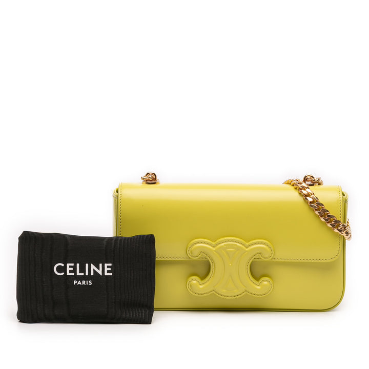 Celine brillant Cuir de veau Claude Chain Sac bandoulière