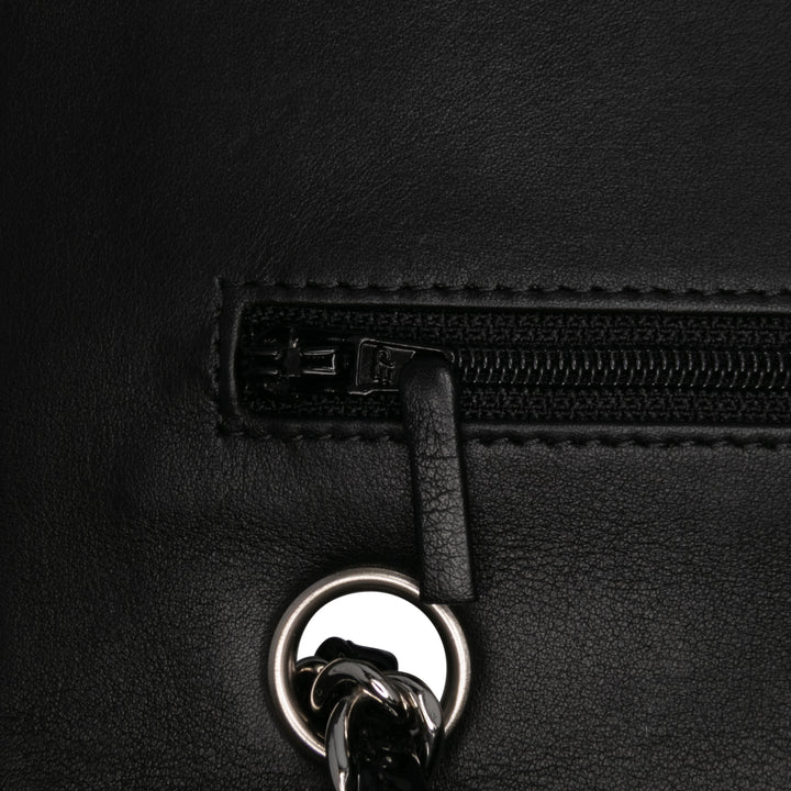 Chanel Medium Classic Cuir verni Double rabat Noir – GABY PARIS Authentique