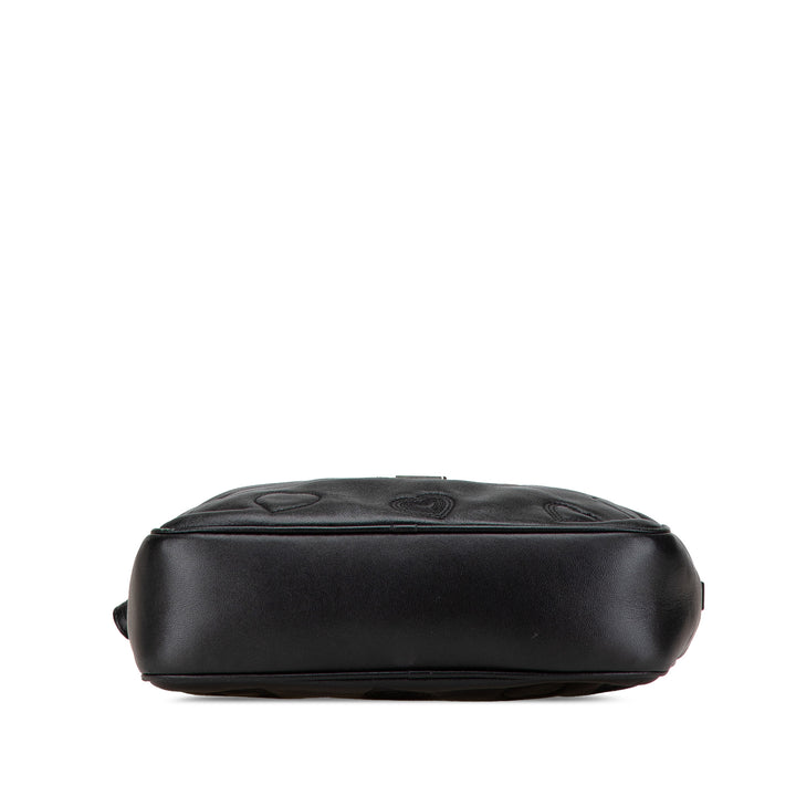 Saint Laurent Cuir Heart Lou Sac caméra Noir