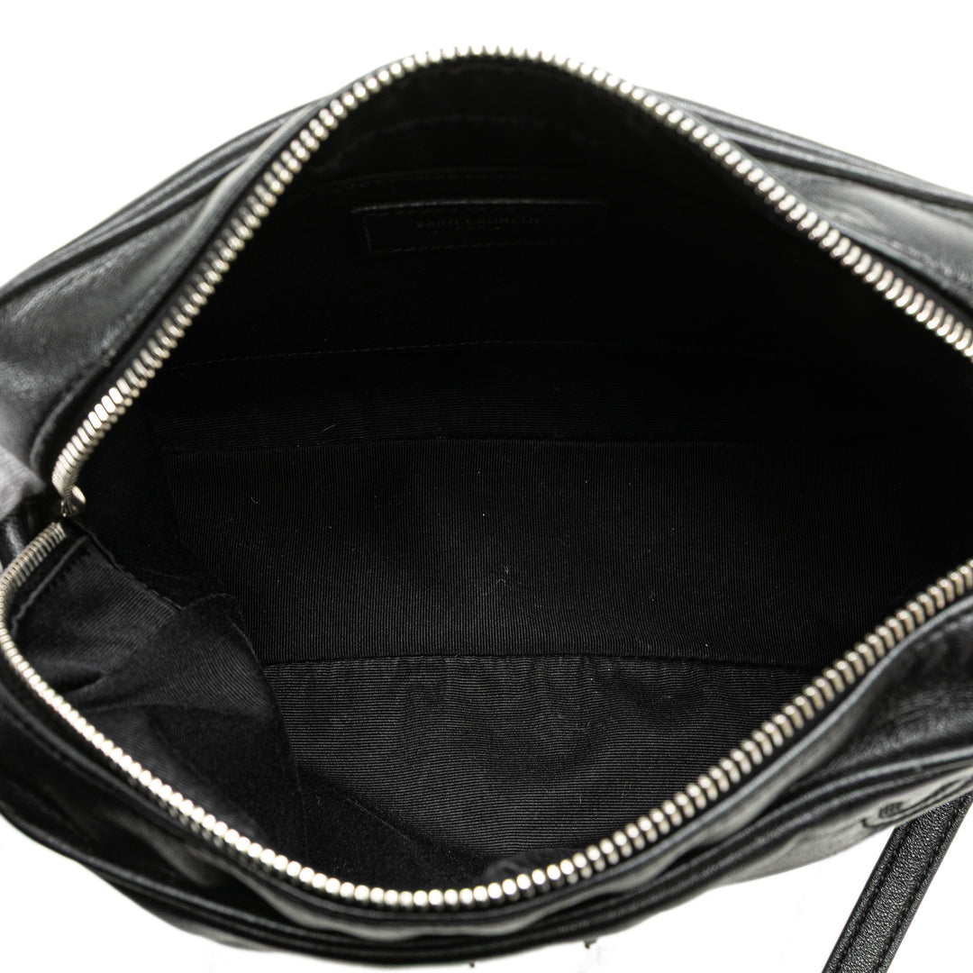 Saint Laurent Cuir Heart Lou Sac caméra Noir