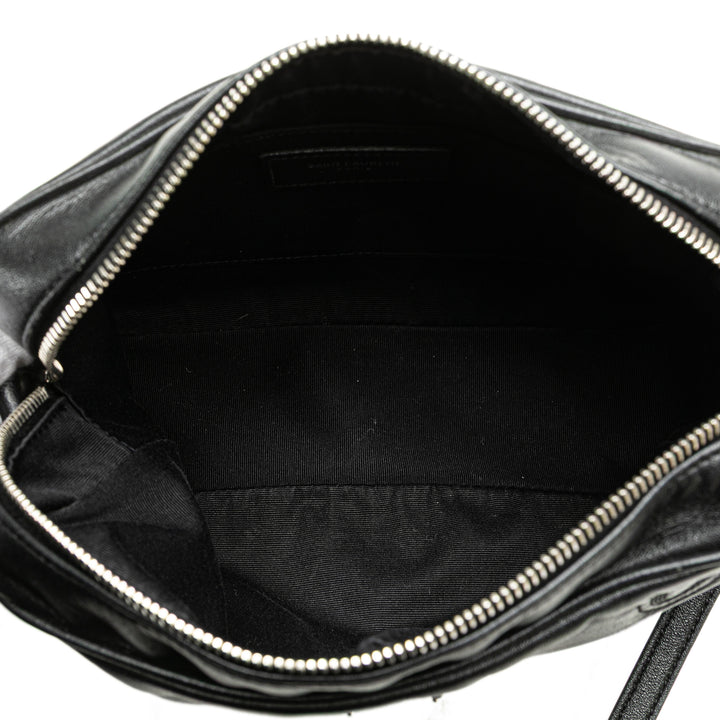 Saint Laurent Cuir Heart Lou Sac caméra Noir