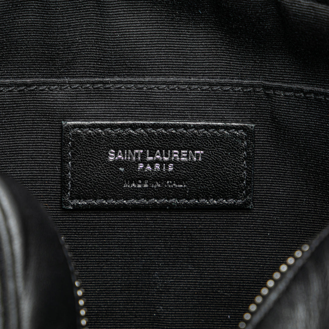 Saint Laurent Cuir Heart Lou Sac caméra Noir