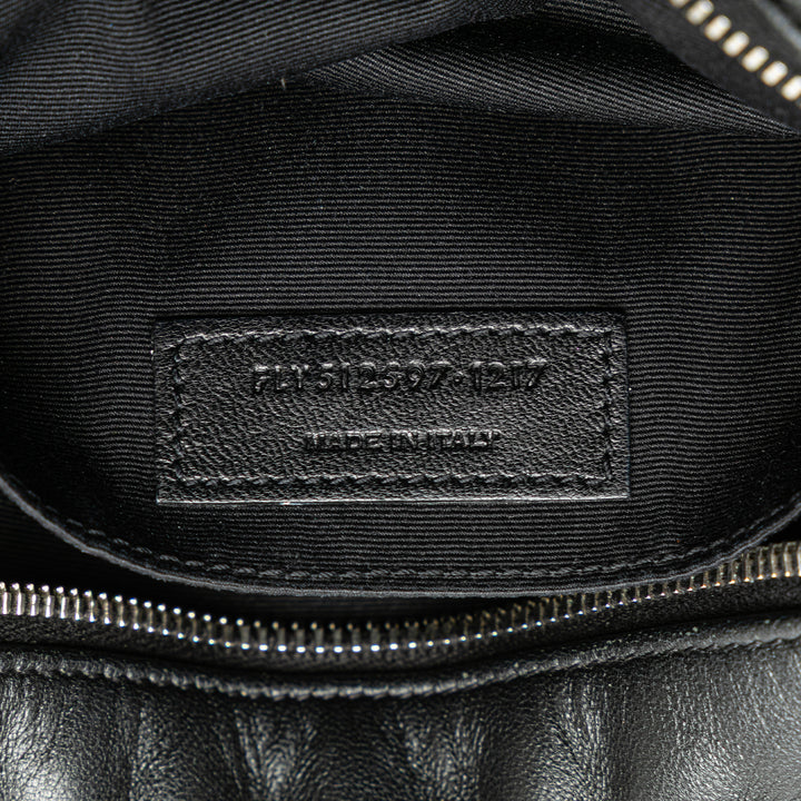 Saint Laurent Cuir Heart Lou Sac caméra Noir