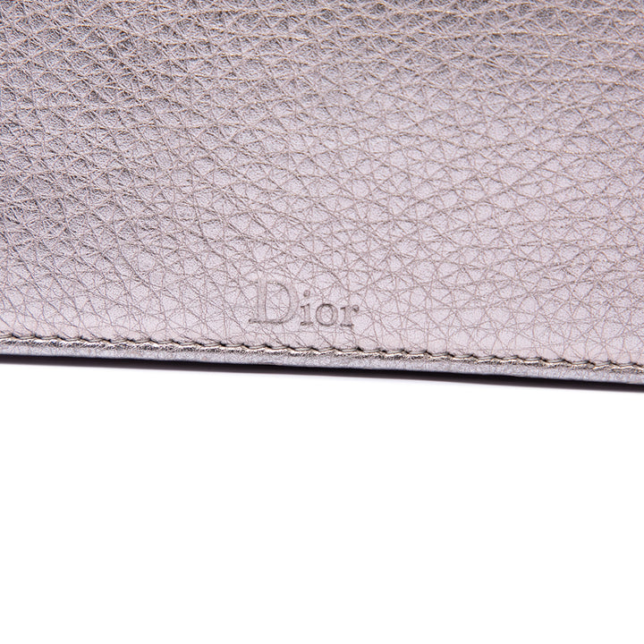 Dior Small Metallic Cuir de veau grainé Diorama à rabat