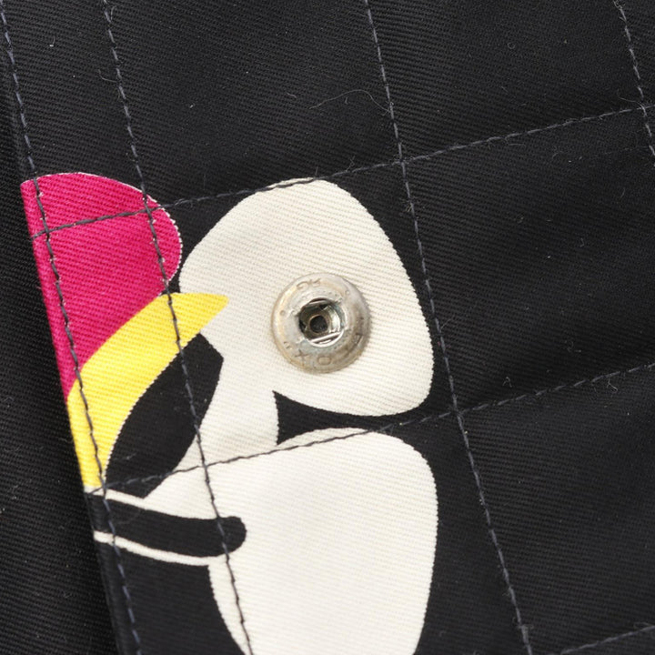 Chocolate Bar Reissue Canvas Printed Multipocket Flap Black - Gaby Paris