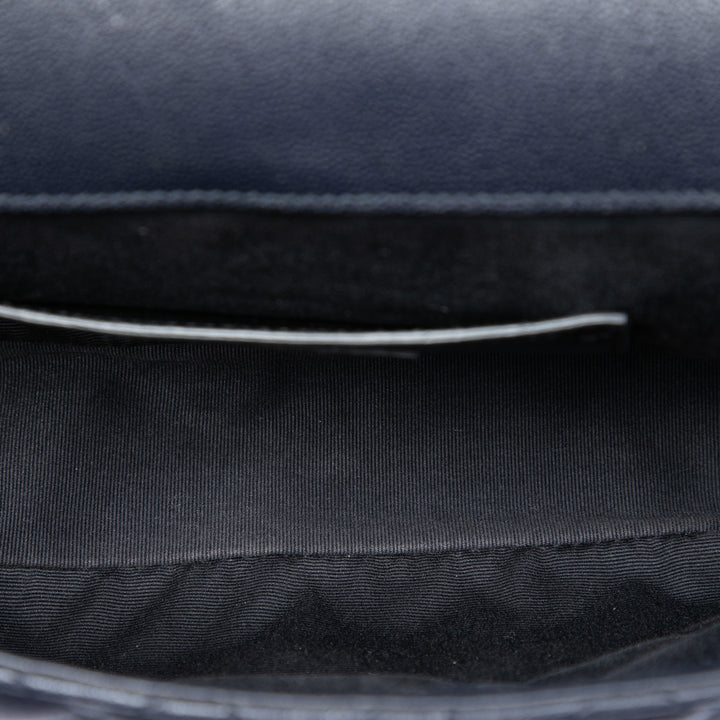Saint Laurent Medium Triquilt Tricolor Sheepskin Monogram College Sac