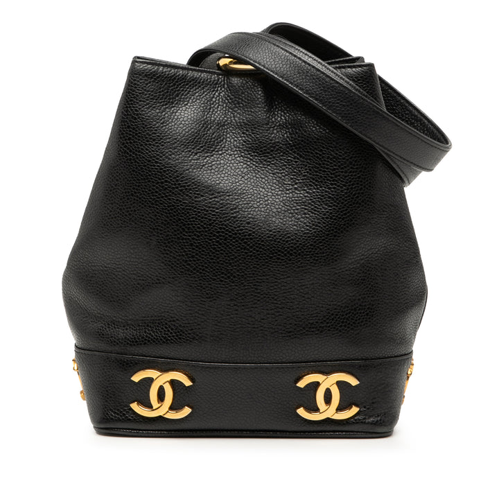 Chanel Triple CC Caviar Bucket