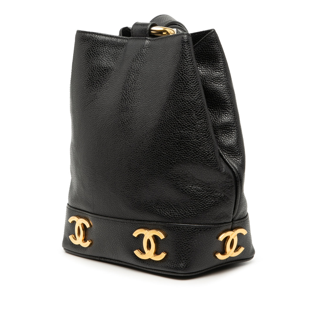 Chanel Triple CC Caviar Bucket