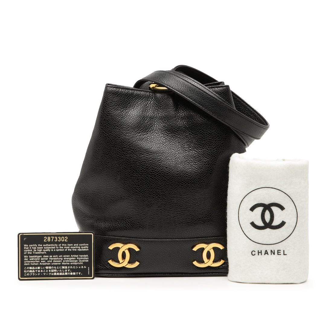 Chanel Triple CC Caviar Bucket