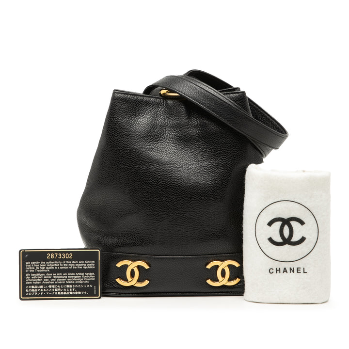 Chanel Triple CC Caviar Bucket