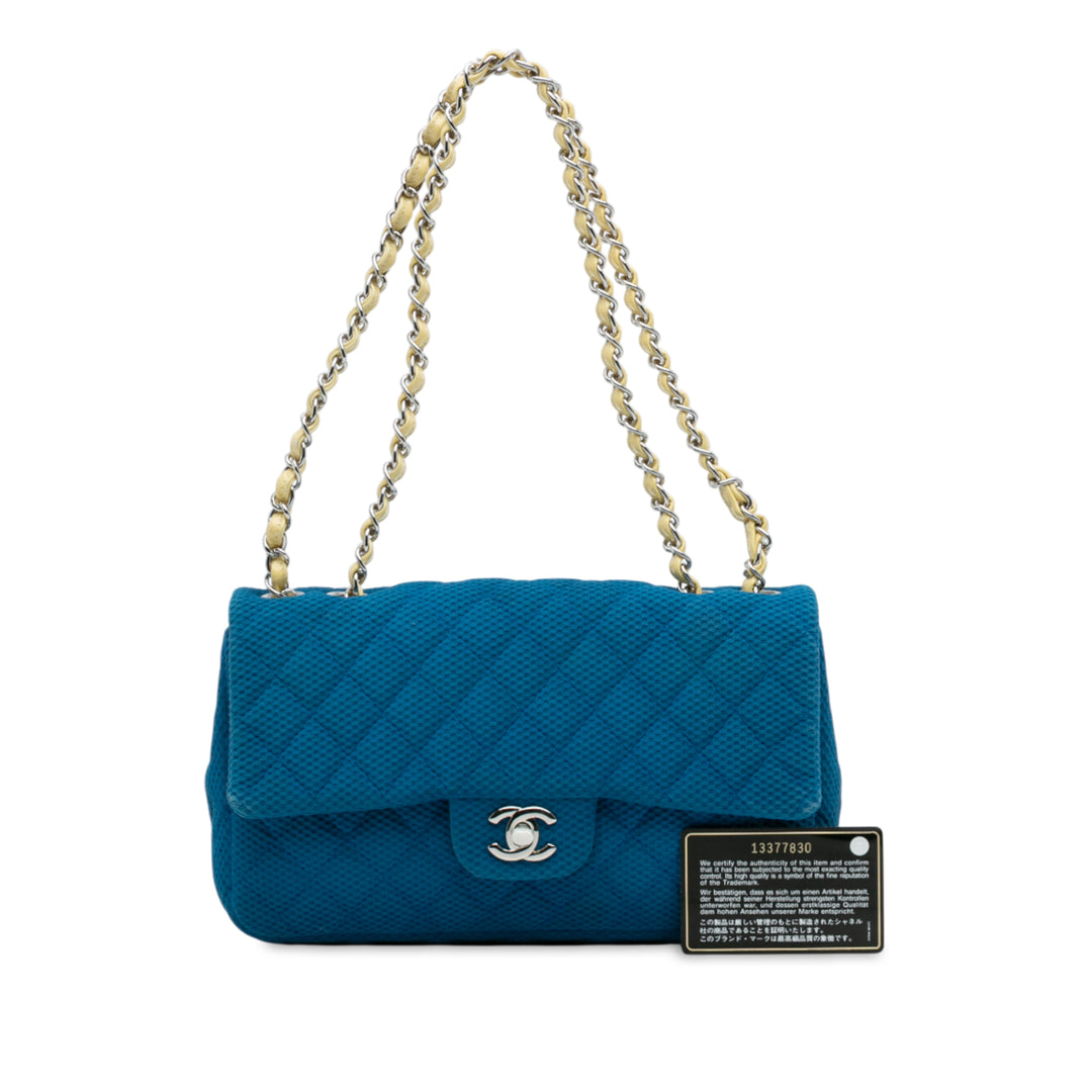 Chanel Medium Matelassé perforé Jersey Simple rabat