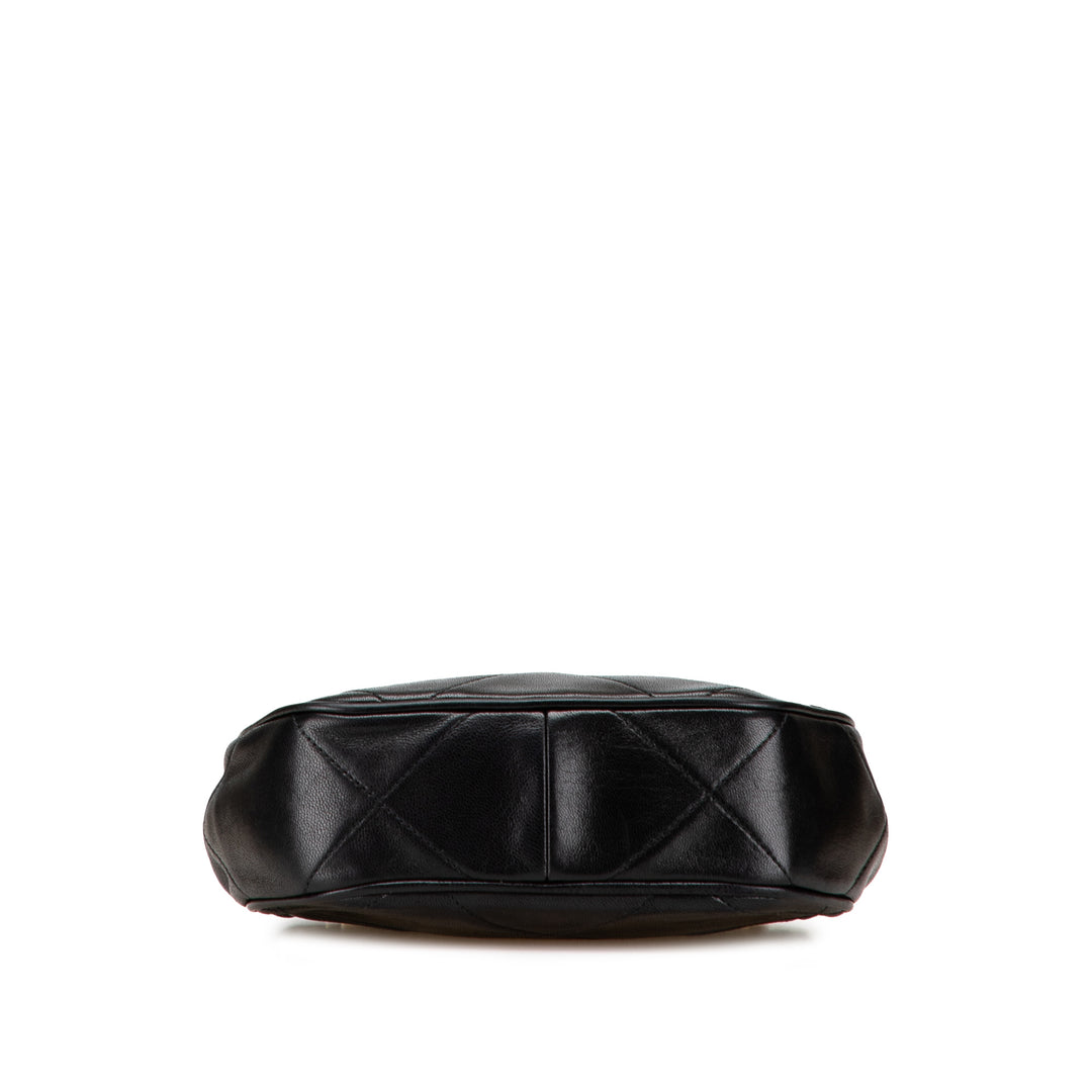 CC Quilted Lambskin Tassel Crossbody Black - Gaby Paris