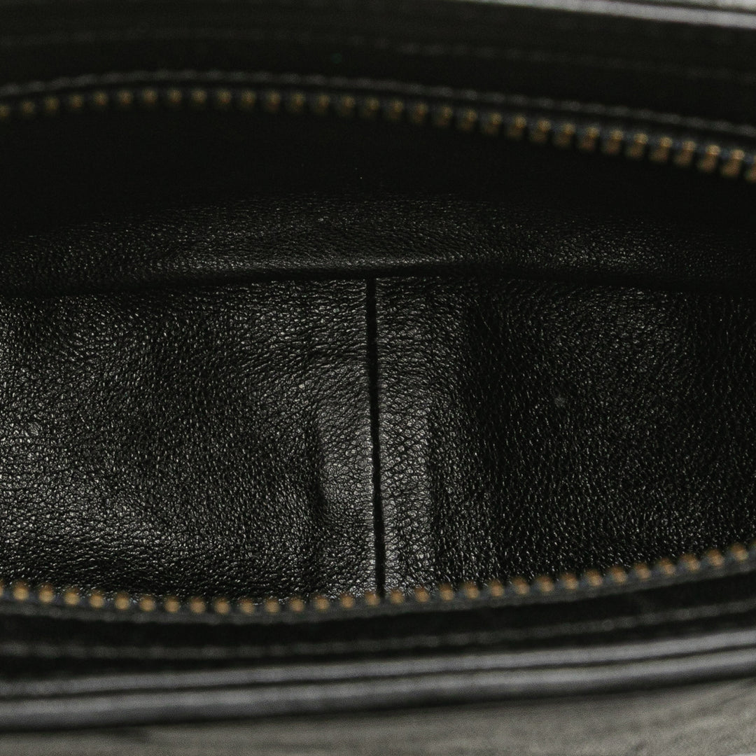 CC Quilted Lambskin Tassel Crossbody Black - Gaby Paris