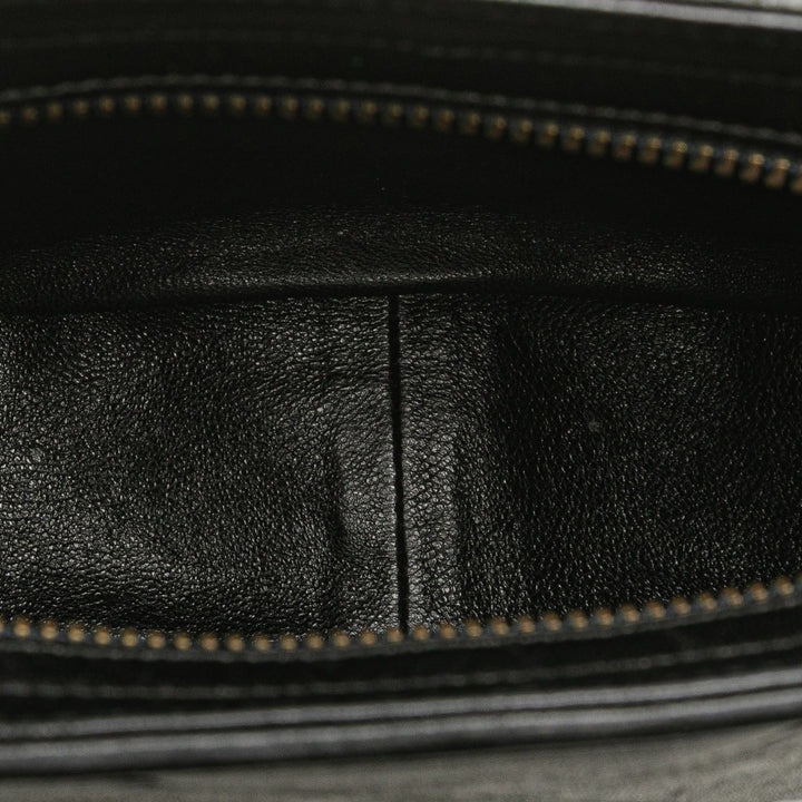 CC Quilted Lambskin Tassel Crossbody Black - Gaby Paris