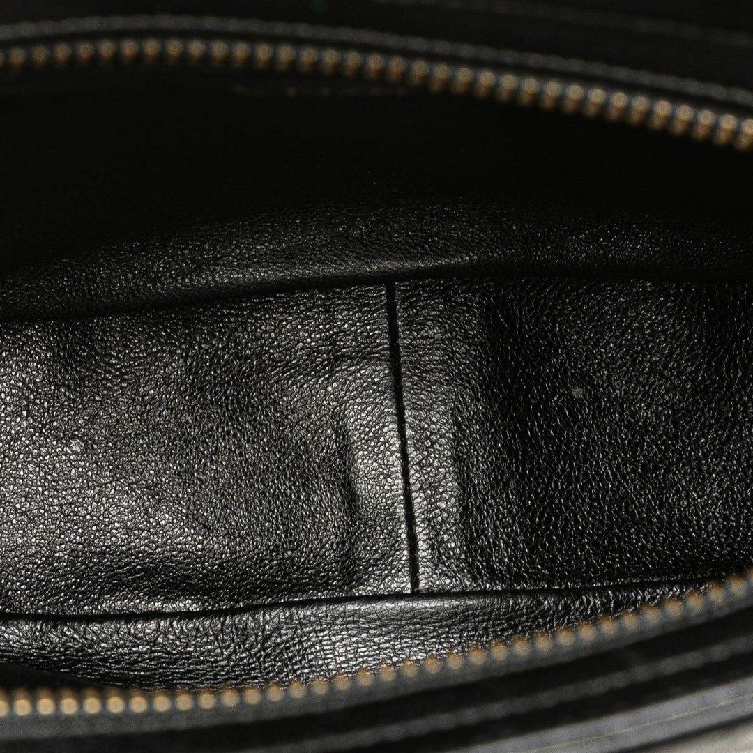 CC Quilted Lambskin Tassel Crossbody Black - Gaby Paris