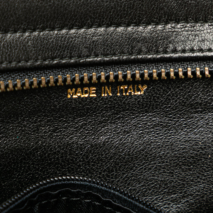 CC Quilted Lambskin Tassel Crossbody Black - Gaby Paris