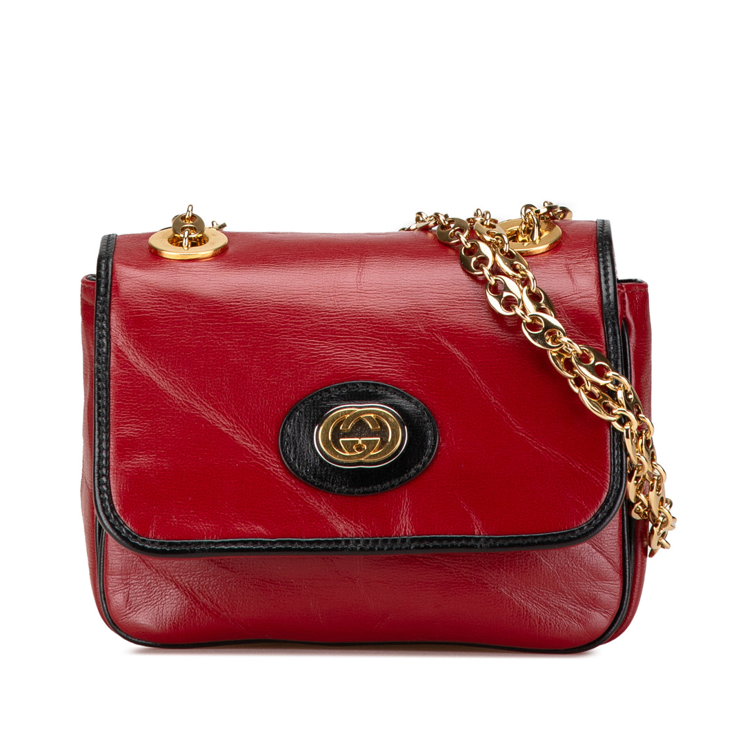 Mini Leather Marina Shoulder Bag Red - Gaby Paris