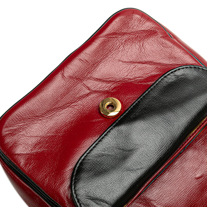 Mini Leather Marina Shoulder Bag Red - Gaby Paris