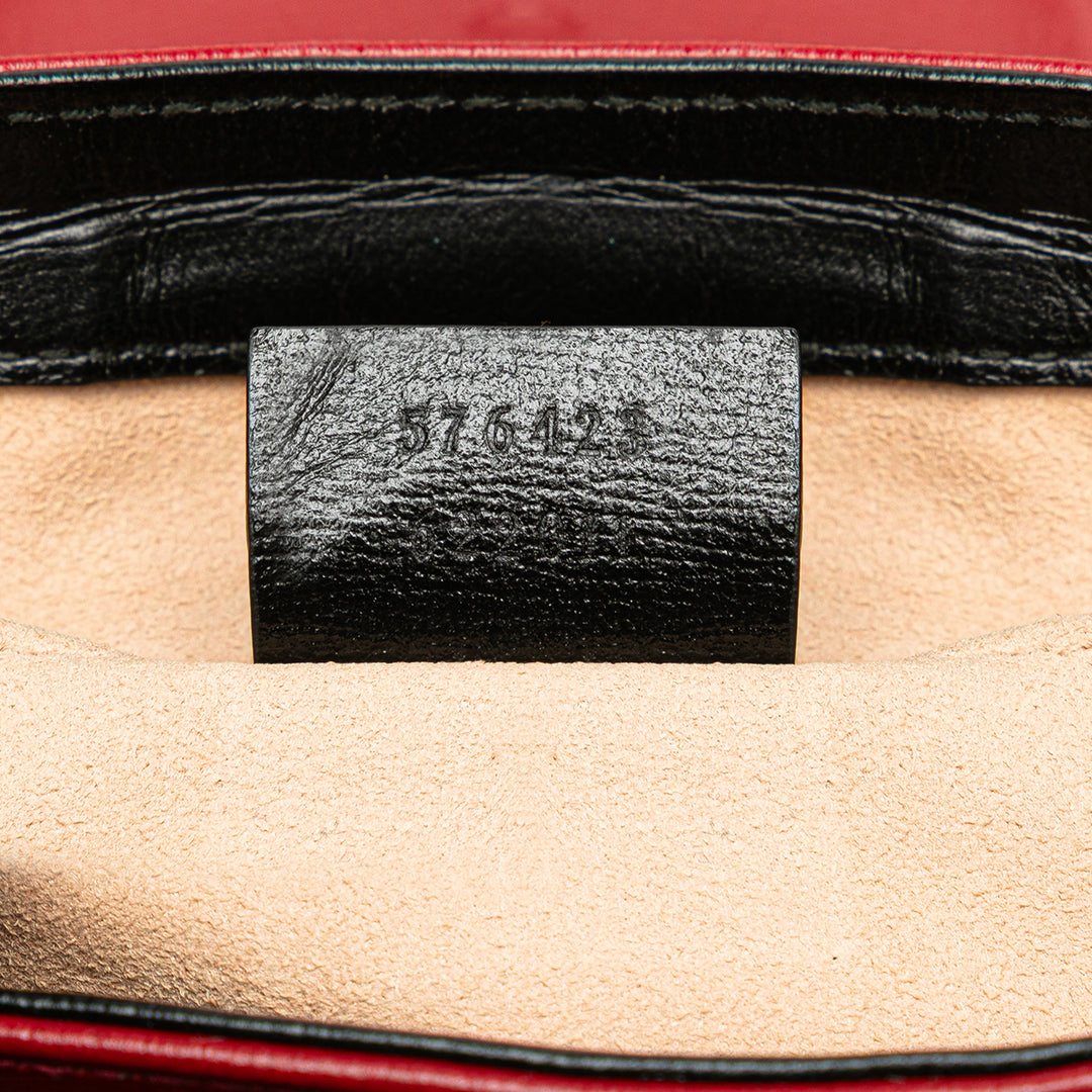 Mini Leather Marina Shoulder Bag Red - Gaby Paris