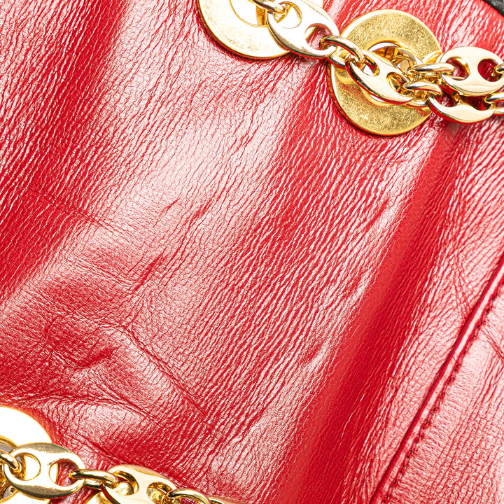 Mini Leather Marina Shoulder Bag Red - Gaby Paris