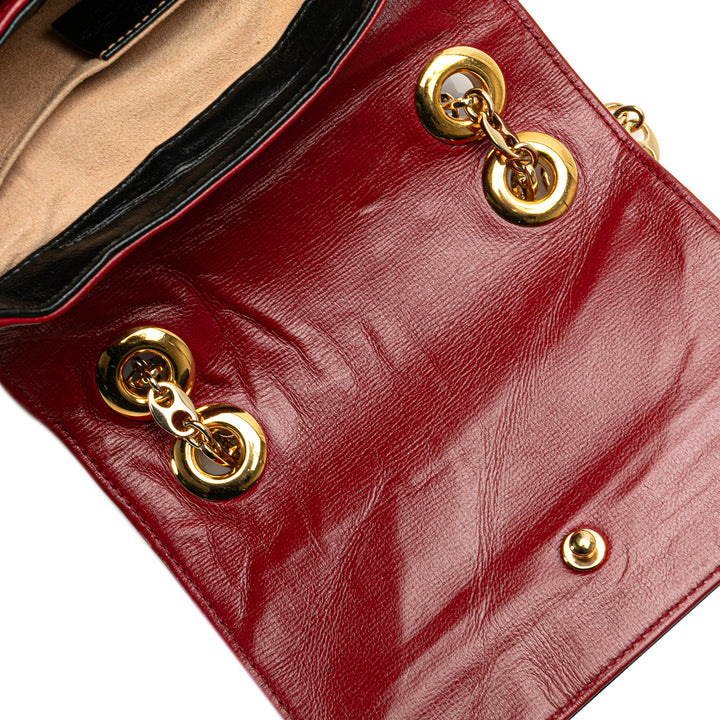 Mini Leather Marina Shoulder Bag Red - Gaby Paris