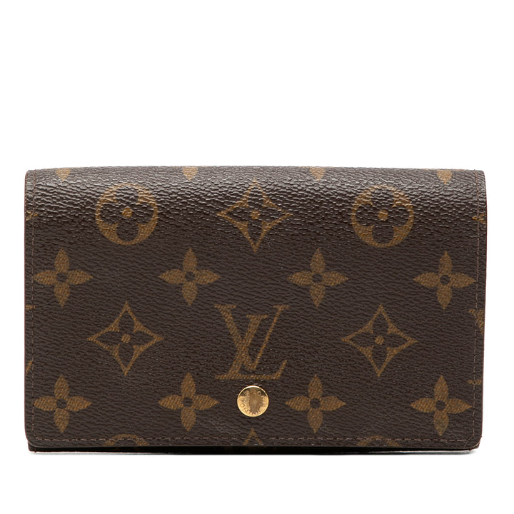 Louis Vuitton Monogram Porte Monnaie Billets Tresor Portefeuille