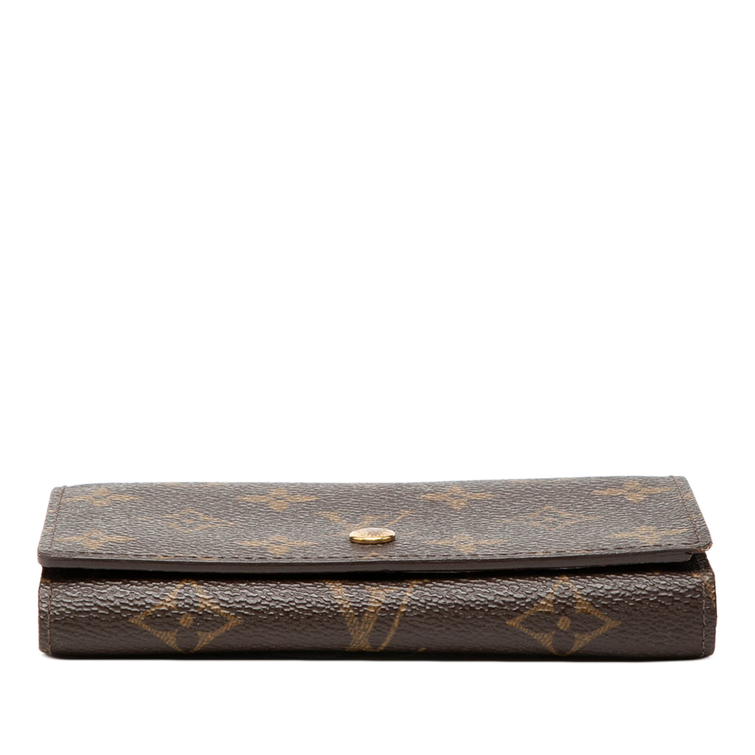 Louis Vuitton Monogram Porte Monnaie Billets Tresor Portefeuille