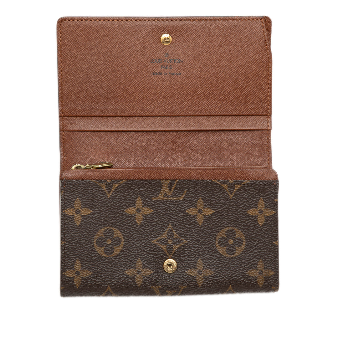 Louis Vuitton Monogram Porte Monnaie Billets Tresor Portefeuille
