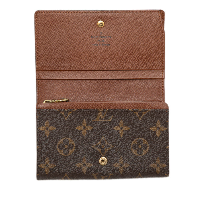 Louis Vuitton Monogram Porte Monnaie Billets Tresor Portefeuille