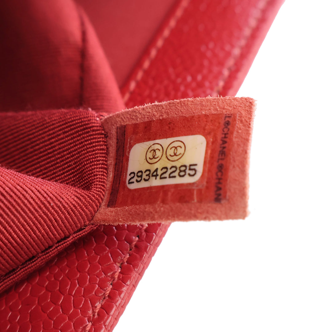 Chanel Matelassé Boy à rabat Moyen Cuir caviar