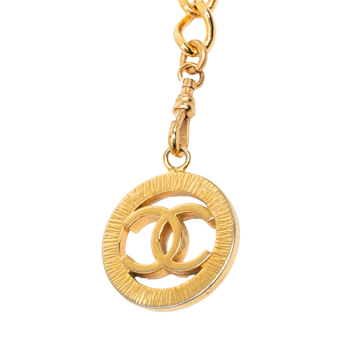 Chanel CC plaqué Medallion Triple Chain Belt