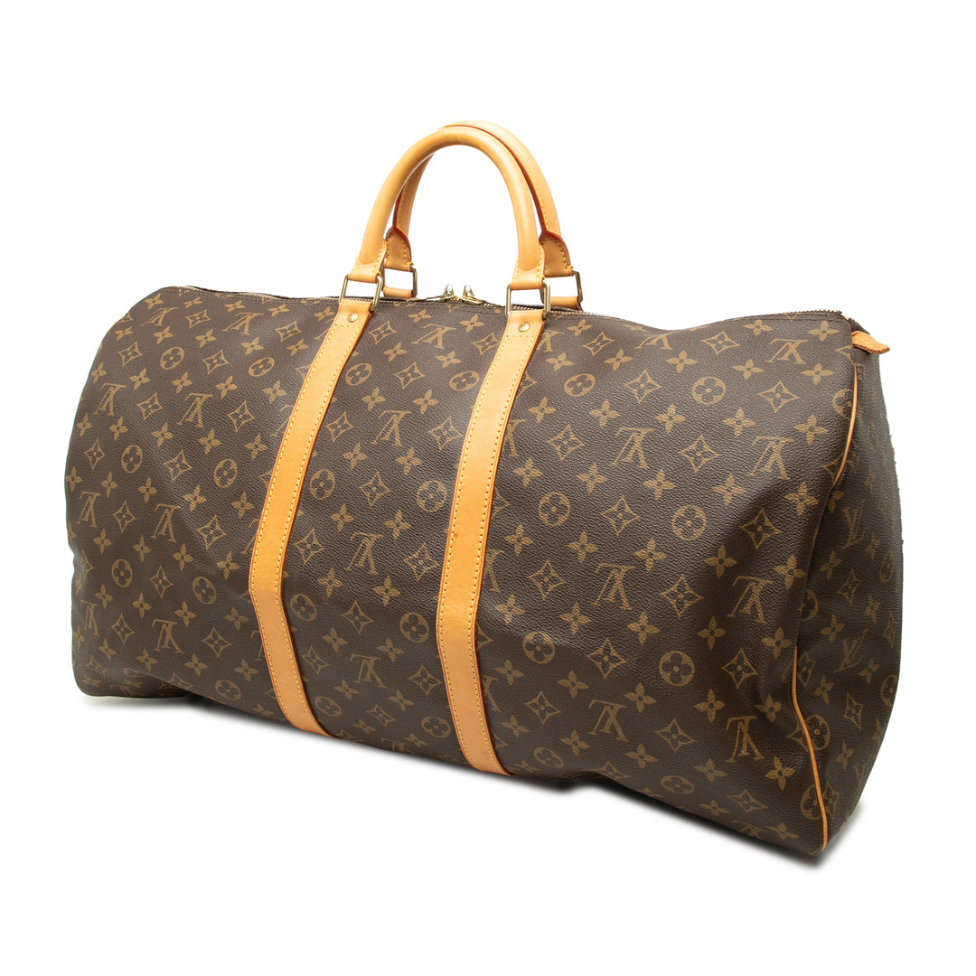 Louis Vuitton Sac de voyage Keepall 55 Monogram Marron – vue 2 – GABY PARIS