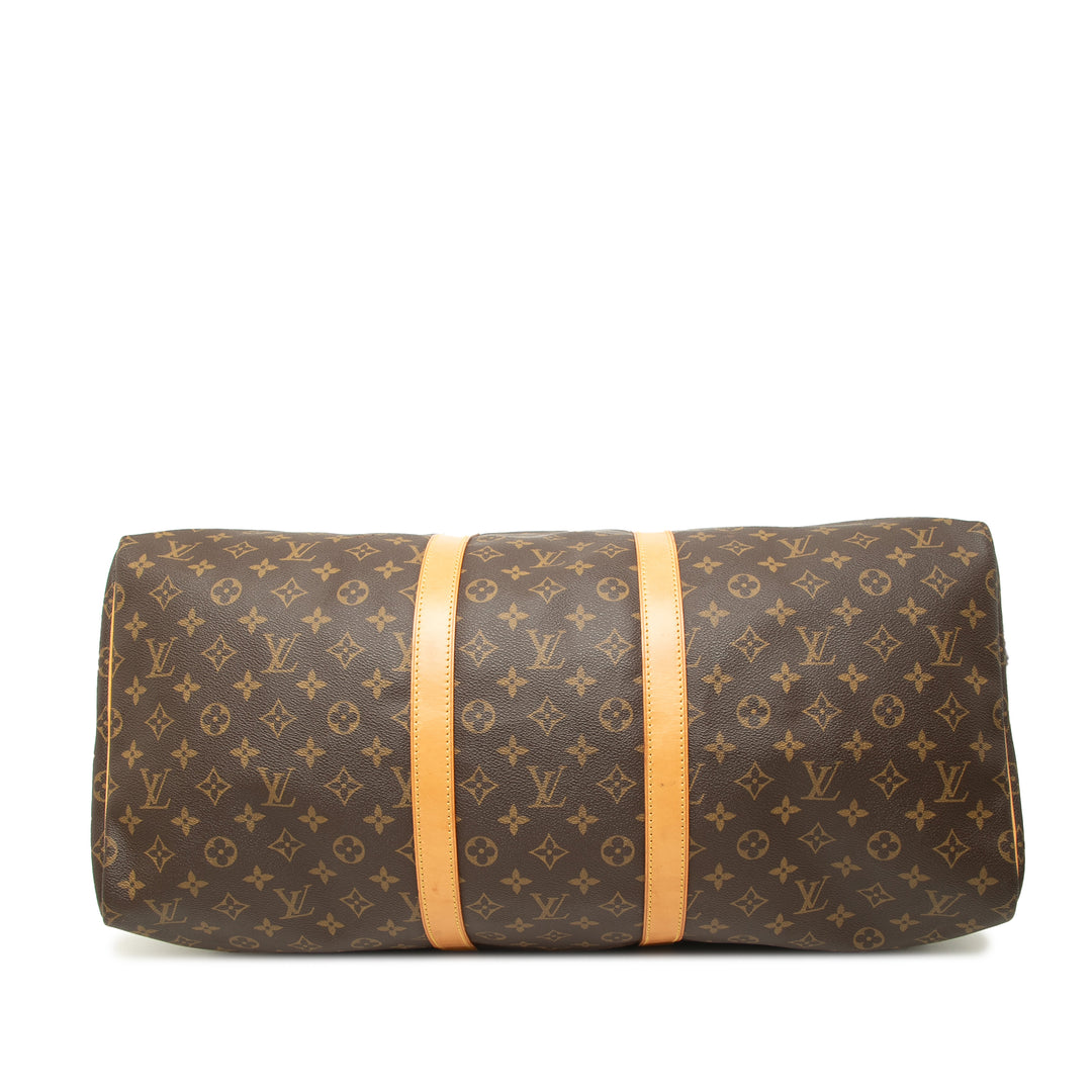 Louis Vuitton Sac de voyage Keepall 55 Monogram Marron – vue 3 – GABY PARIS
