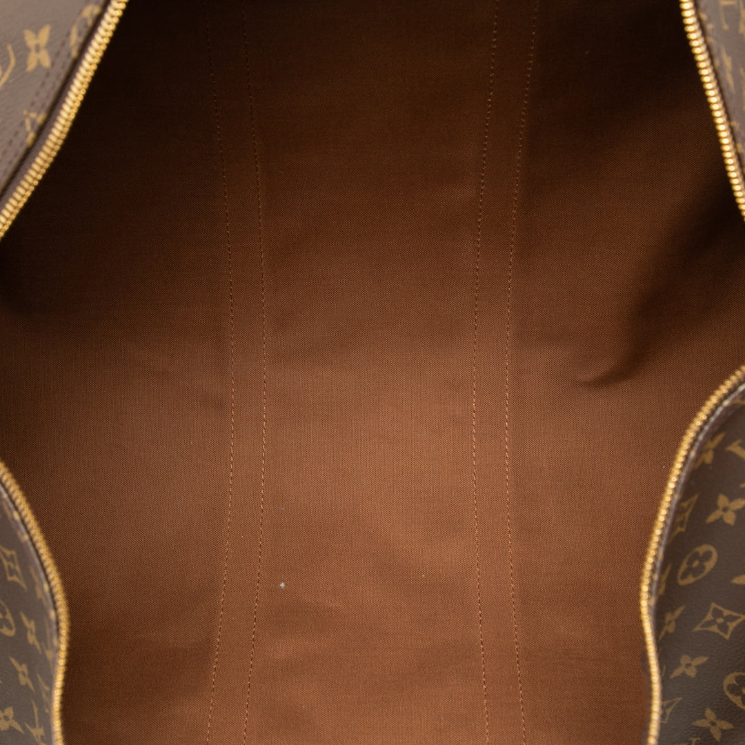 Louis Vuitton Sac de voyage Keepall 55 Monogram Marron – vue 4 – GABY PARIS
