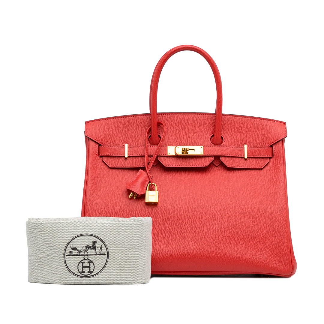 2016 Epsom Birkin 35 Red - Gaby Paris