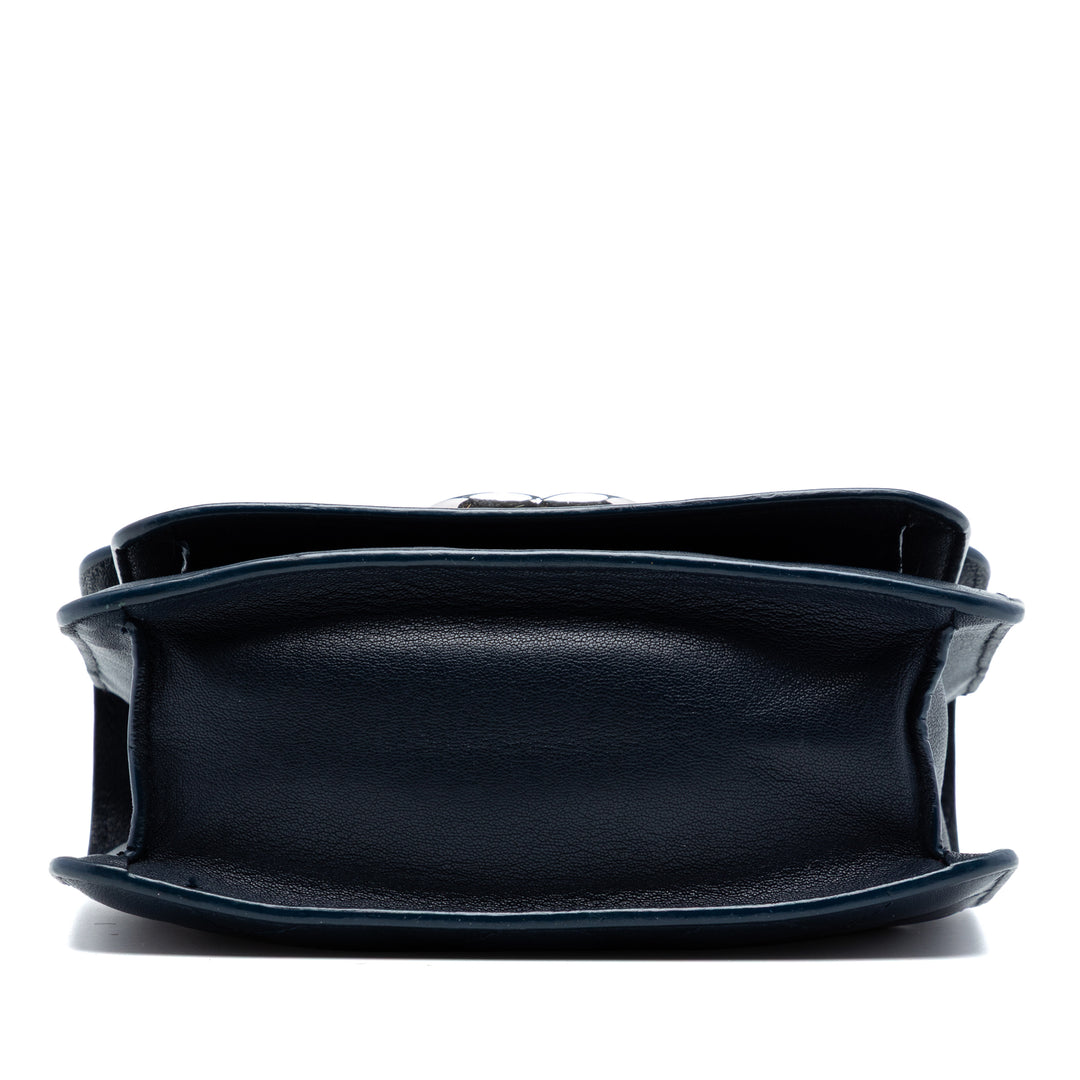 Chanel Matelassé CC Boîte à rabat Petit Cuir de chèvre