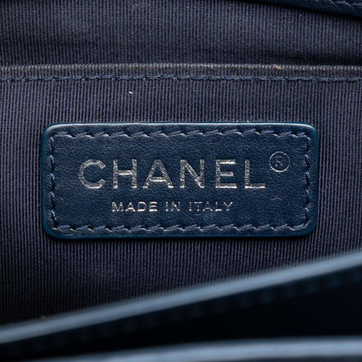 Chanel Matelassé CC Boîte à rabat Petit Cuir de chèvre