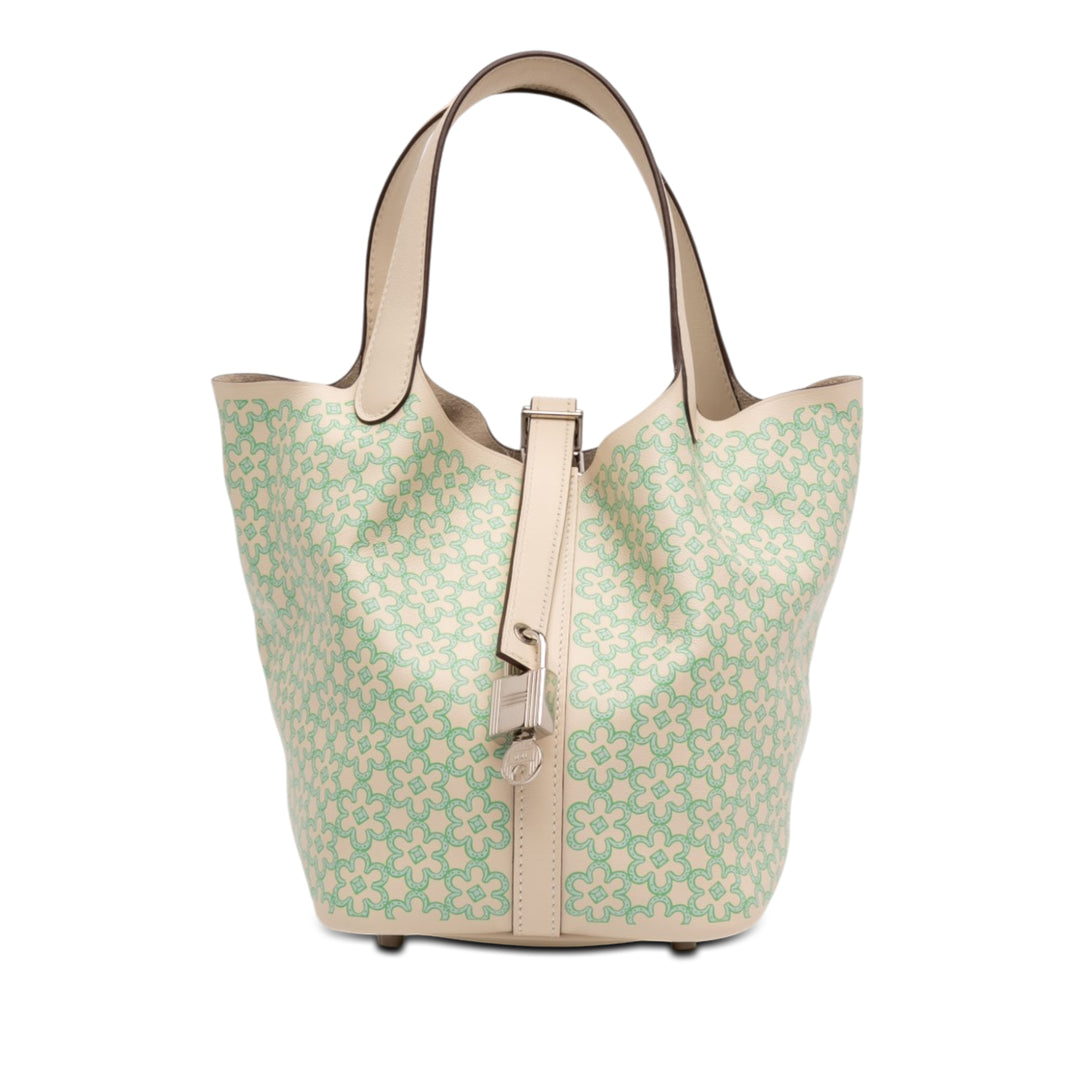Hermès Lucky Daisy Picotin Lock 18 Cuir Swift