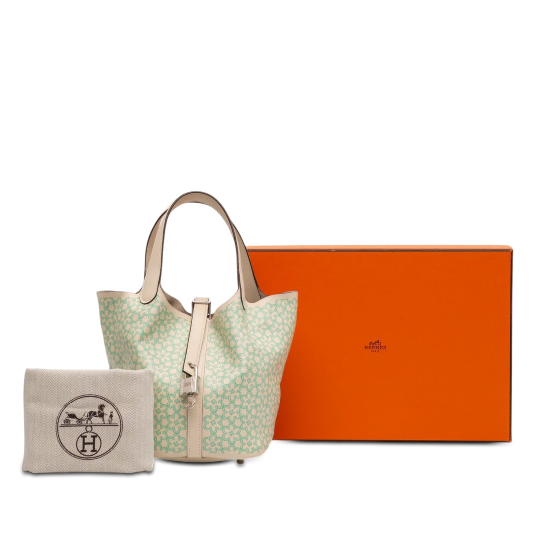 Hermès Lucky Daisy Picotin Lock 18 Cuir Swift