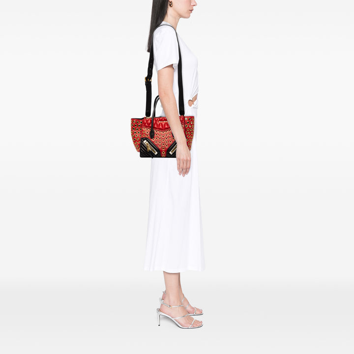 Miu Miu Sac à main Tricolore Grommet Biker nappa Petit Noir – vue 7 – GABY PARIS