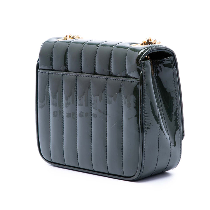 Saint Laurent Small Cuir verni Monogram Vicky Sac à chaîne