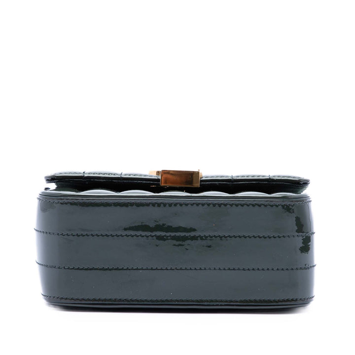 Saint Laurent Small Cuir verni Monogram Vicky Sac à chaîne