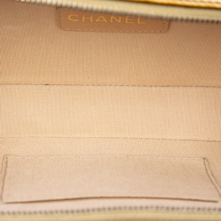 Chanel Small Matelassé Metallic Cuir verni Coco Boy Sac caméra