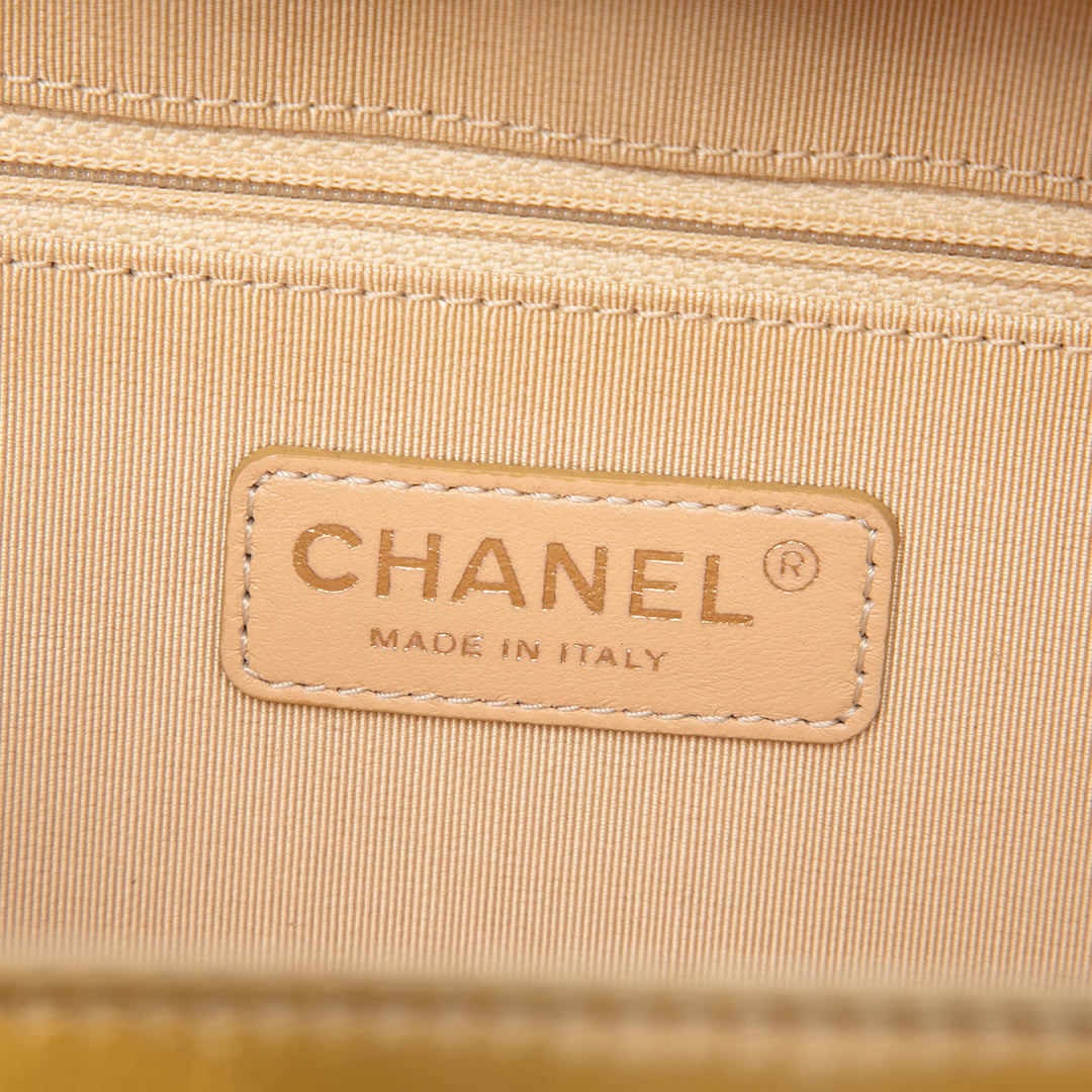 Chanel Small Matelassé Metallic Cuir verni Coco Boy Sac caméra