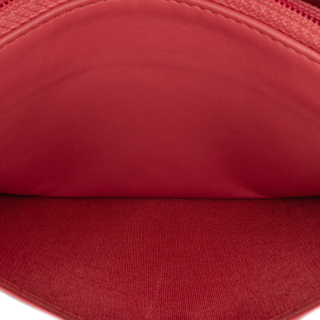 Quilted Lambskin Double Stitch Tassel Wallet On Chain Pink - Gaby Paris