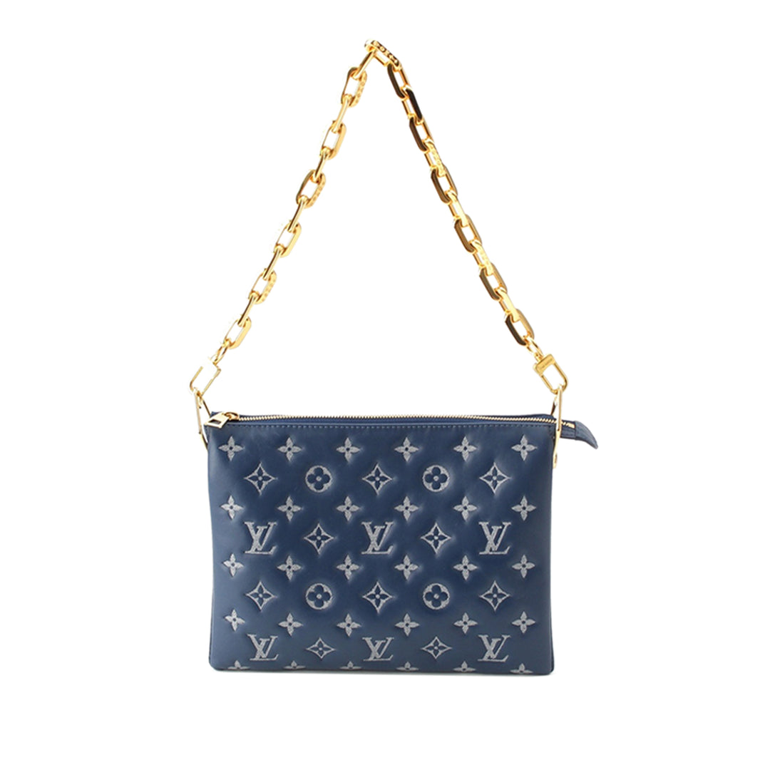 embossé Coussin PM Monogram Bleu