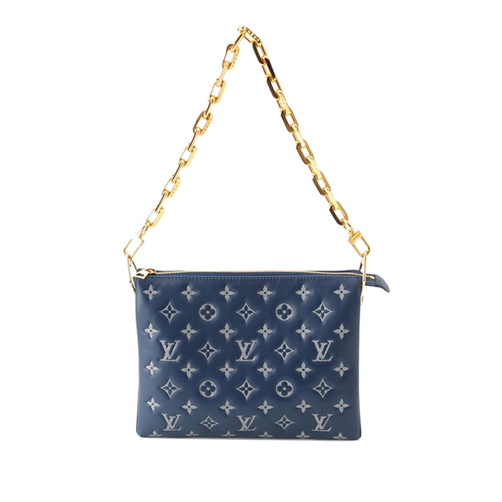 embossé Coussin PM Monogram Bleu