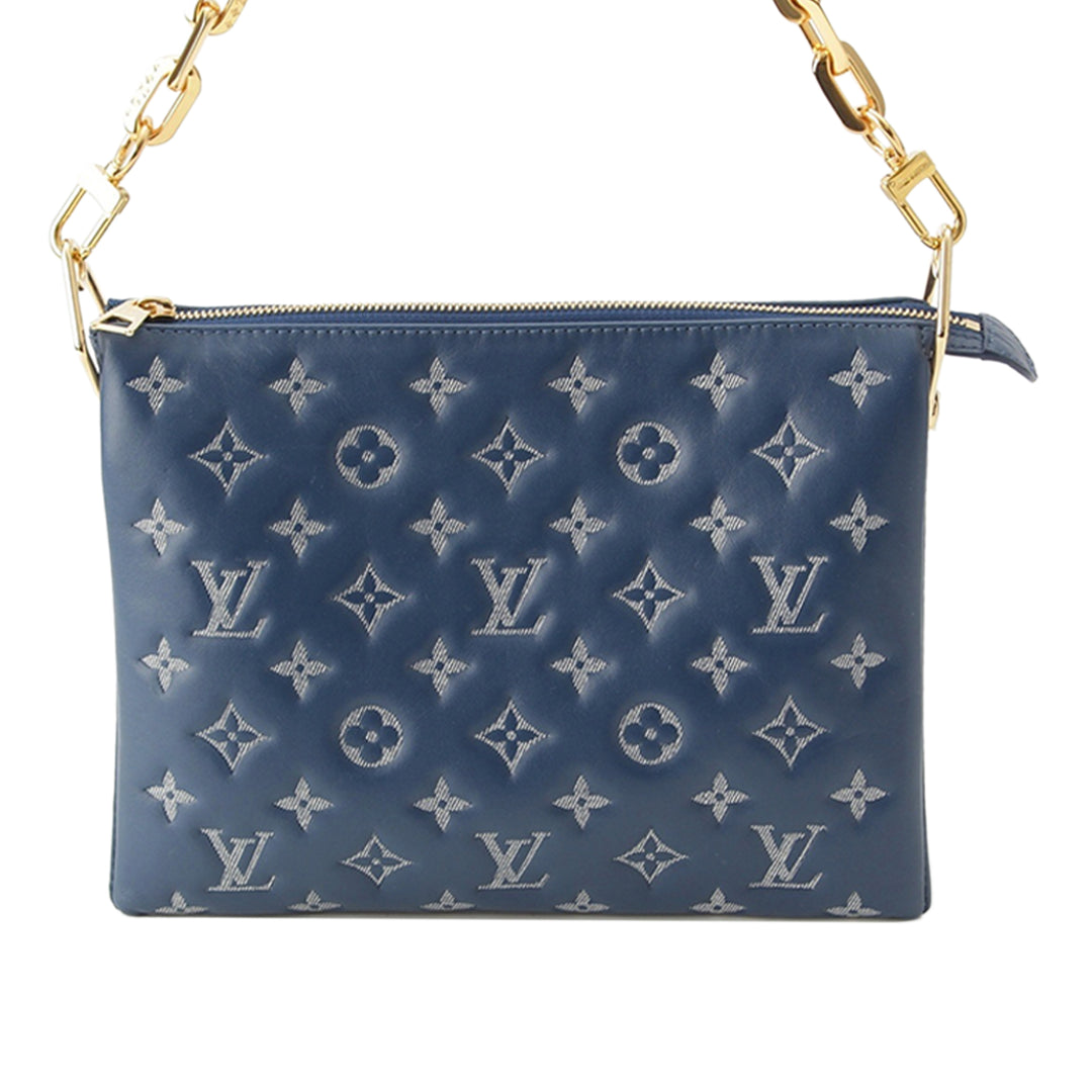 embossé Coussin PM Monogram Bleu